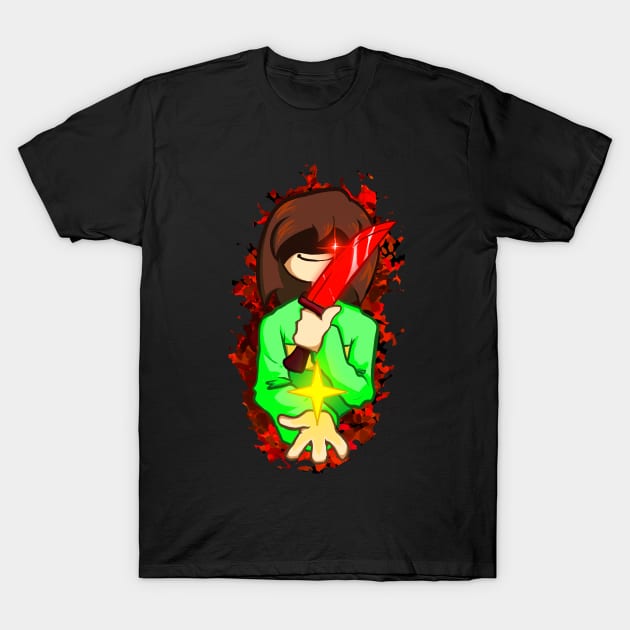 UNDERTALE FNF CHARA THE FIRST FALLEN CHILD ART T-Shirt by Renovich